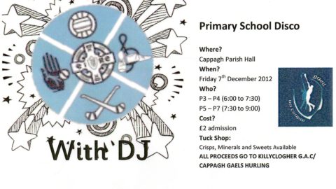 Primary School Disco this Friday